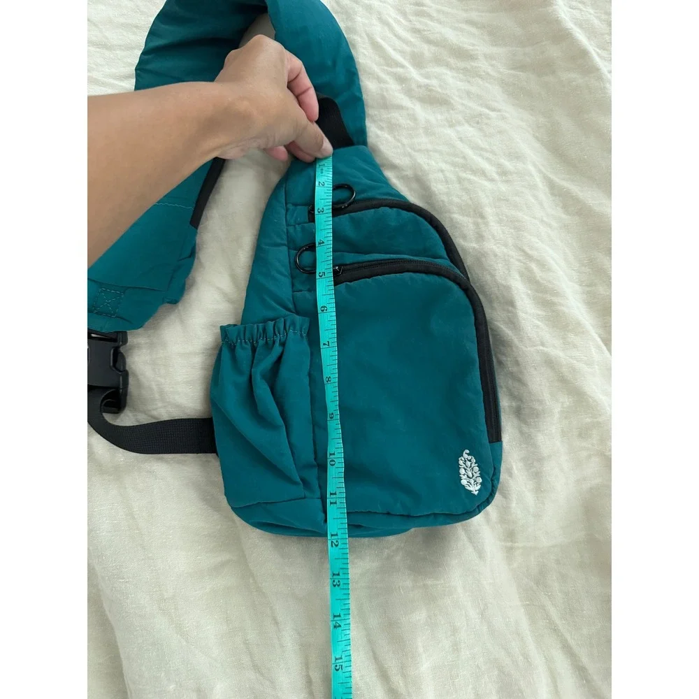Free People Movement Sling Bag Teal Quilted Crossbody Bag